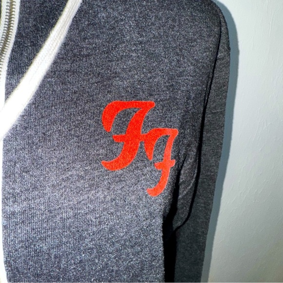 Foo Fighters Zip-Up Hoodie Charcoal Gray - Picture 3 of 8